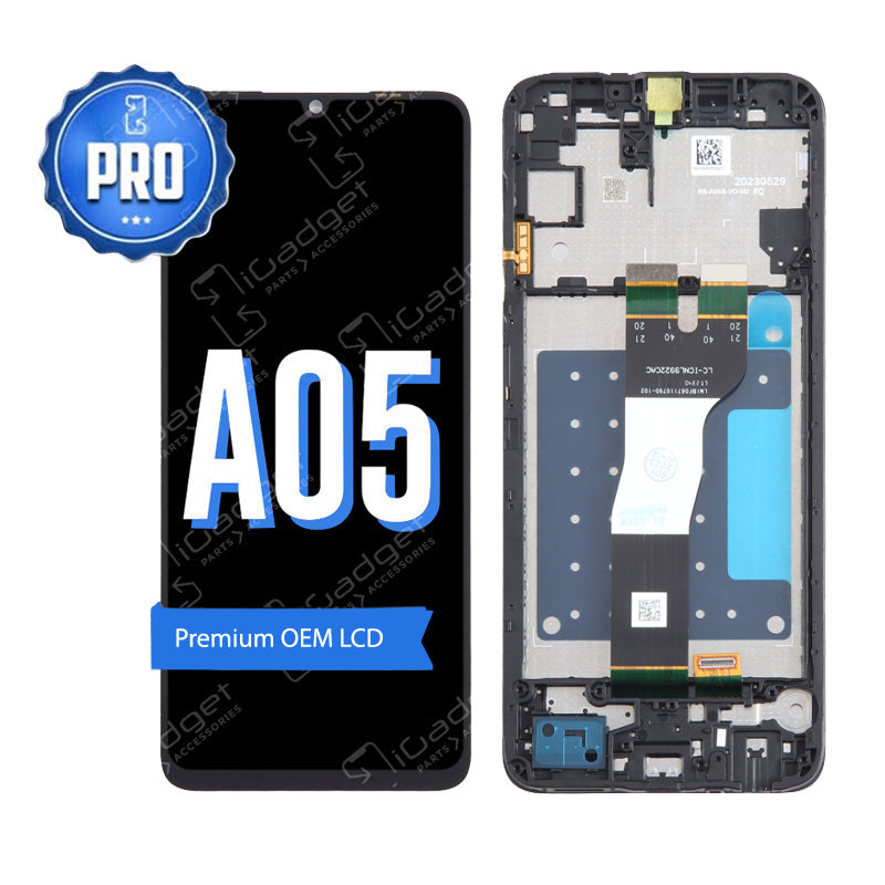 Samsung A05 LCD and Digitiser Replacement with Middle Frame | OEM