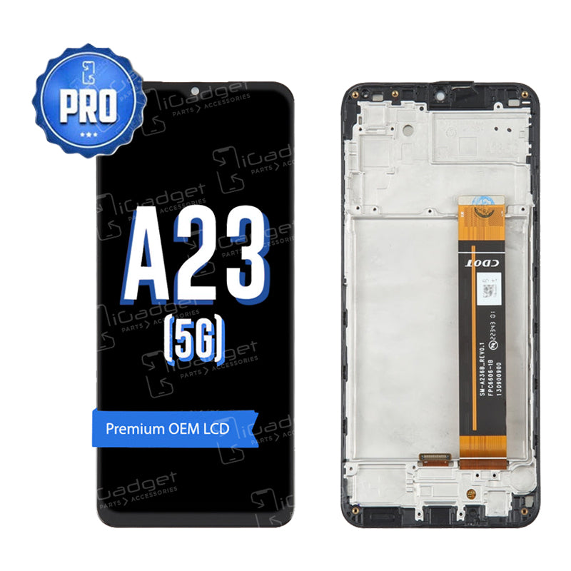 Samsung A23 5G LCD and Digitiser Replacement with Middle Frame | OEM