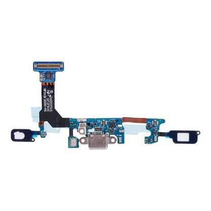 Samsung Galaxy S7 charging port flex, a blue circuit board carrying a metal charging socket, microphone and two soft key contacts, the flex printed SM-G930F and dated 2016.01.05.