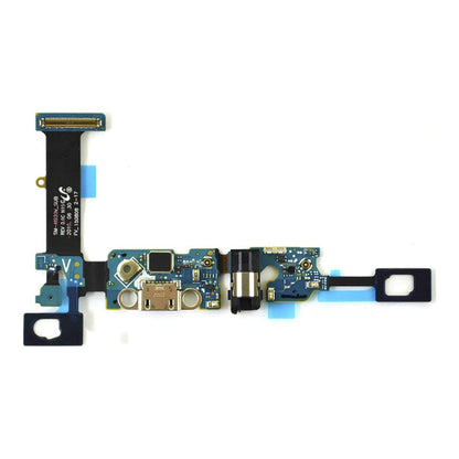 Samsung Galaxy Note 5 charging port flex with micro USB connector, headphone jack, blue tape strips and the ribbon printed SM-N920W_SUB REV 0.6C.