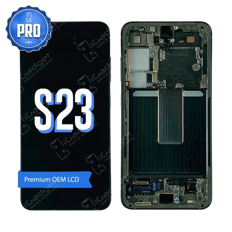 Samsung S23 OLED Screen Replacement with Middle Frame | OEM