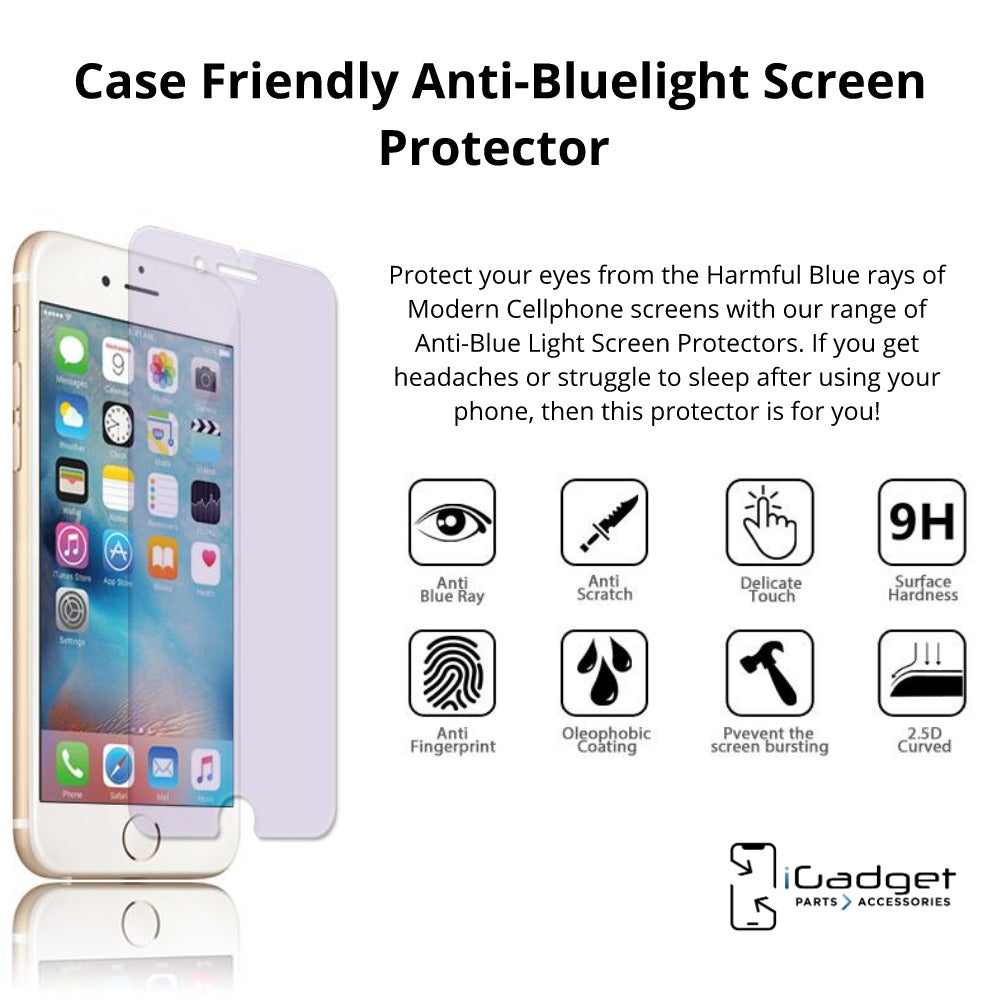 iPhone 6/iPhone 6s Screen Protector | Anti-Bluelight Case Friendly Glass