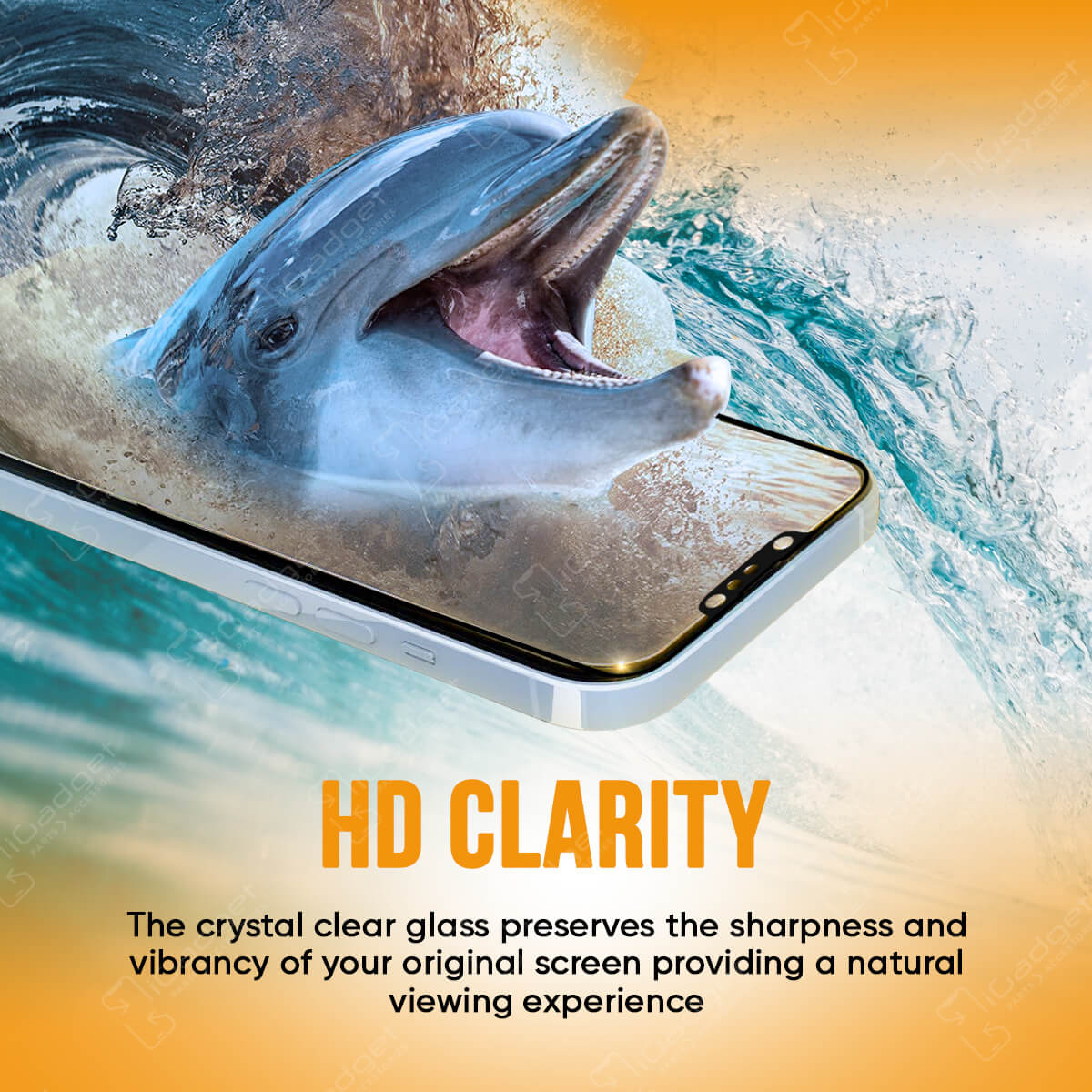 iGadget Full Coverage Screen Protector with crystal clear glass ehich preserves the sharpness and vibrancy of your screen