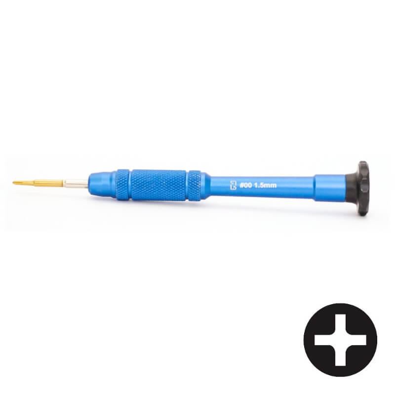 iGadget blue PH00 precise phillips head screwdriver side view with #00 symbol in bottom right corner