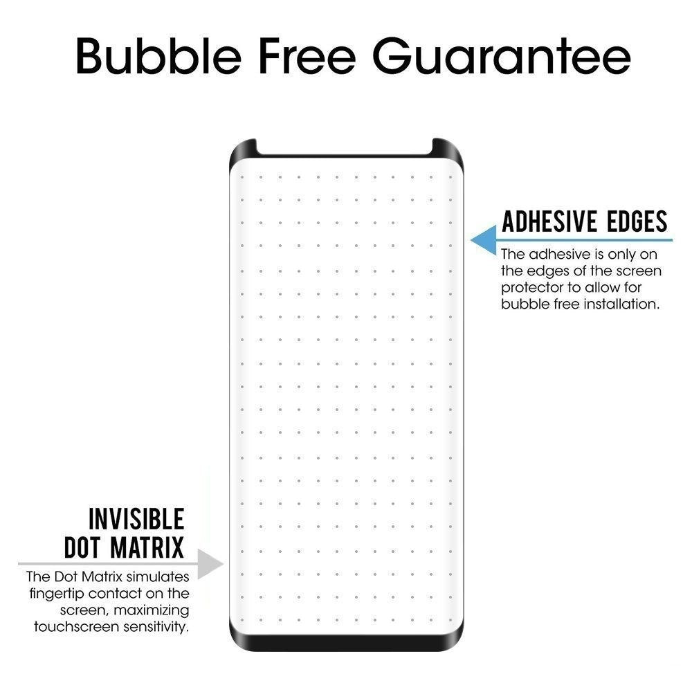 Samsung Galaxy S8 Screen Protector | Edge Adhesive Case Friendly Curved Tempered Glass