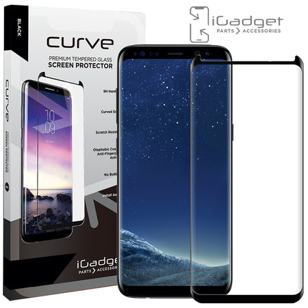 Samsung Galaxy S8 Plus Screen Protector | Edge Adhesive Case Friendly Curved Tempered Glass