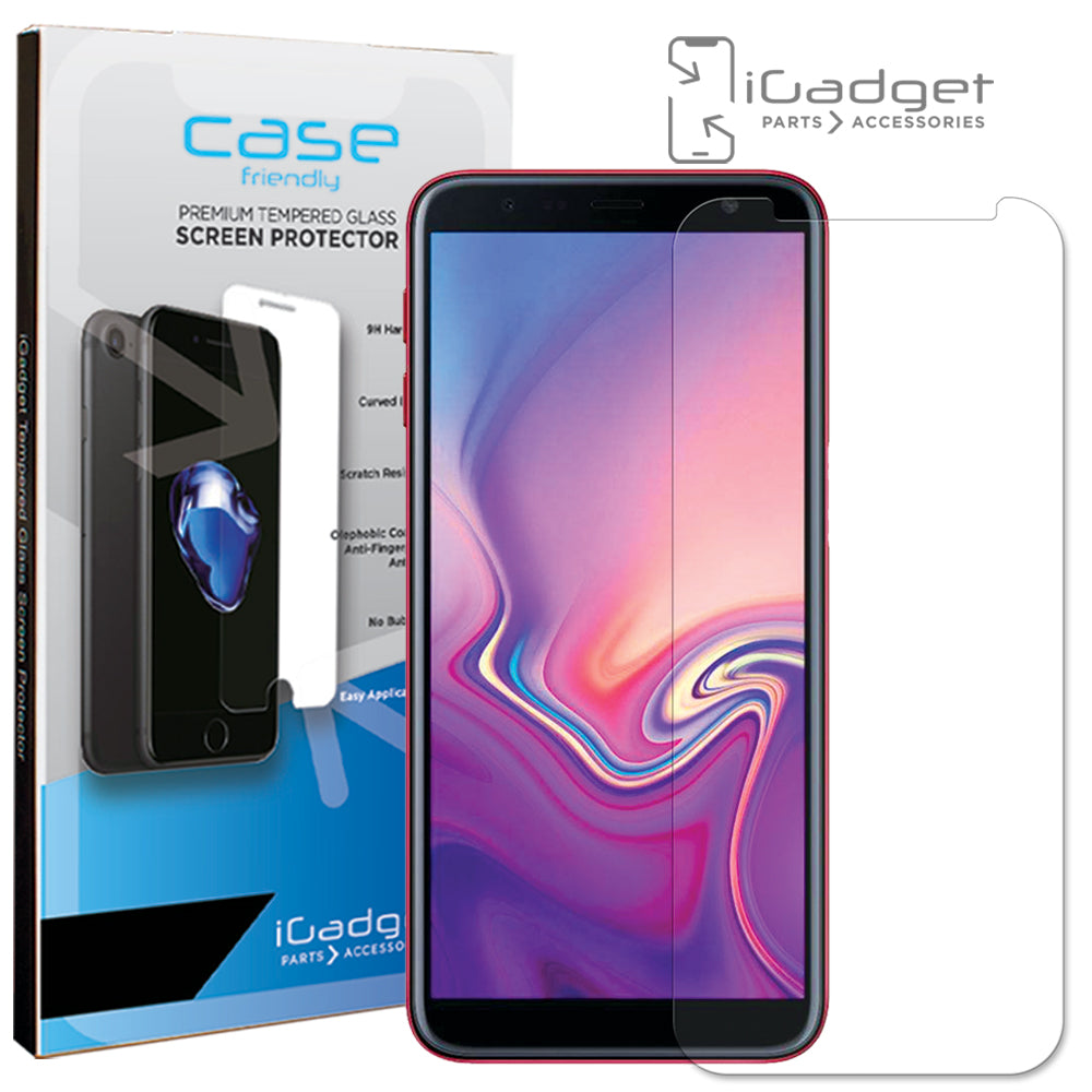 Samsung J6 Screen Protector | Case Friendly Ultra Clear Tempered Glass