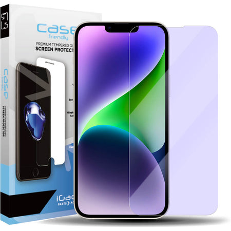 iPhone 13 Pro Max/iPhone 14 Plus Screen Protector Blue Light Filter | Case Friendly Tempered Glass