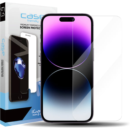 iPhone 14 Pro Max Screen Protector Ultra Clear | Case Friendly Tempered Glass