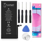 iGadget iPhone 8 battery with tool kit including two screwdrivers, battery adhesive, opening pick, spudger and suction cup