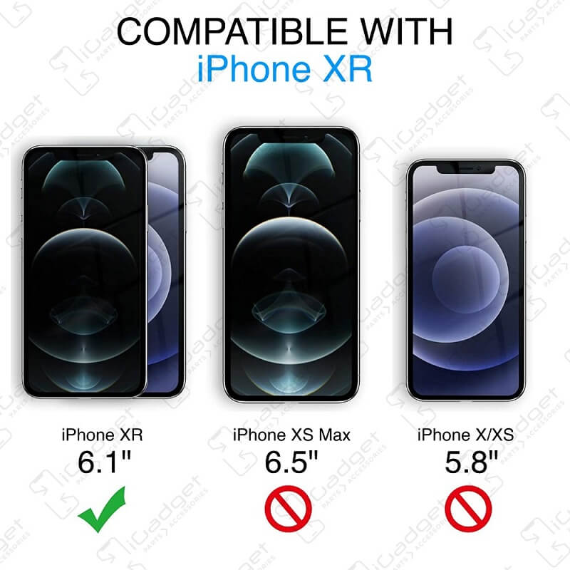 Battery is compatible with iPhone XR 6.1" not with iPhone XS Max 6.5" or  iPhone X/XS 5.8"