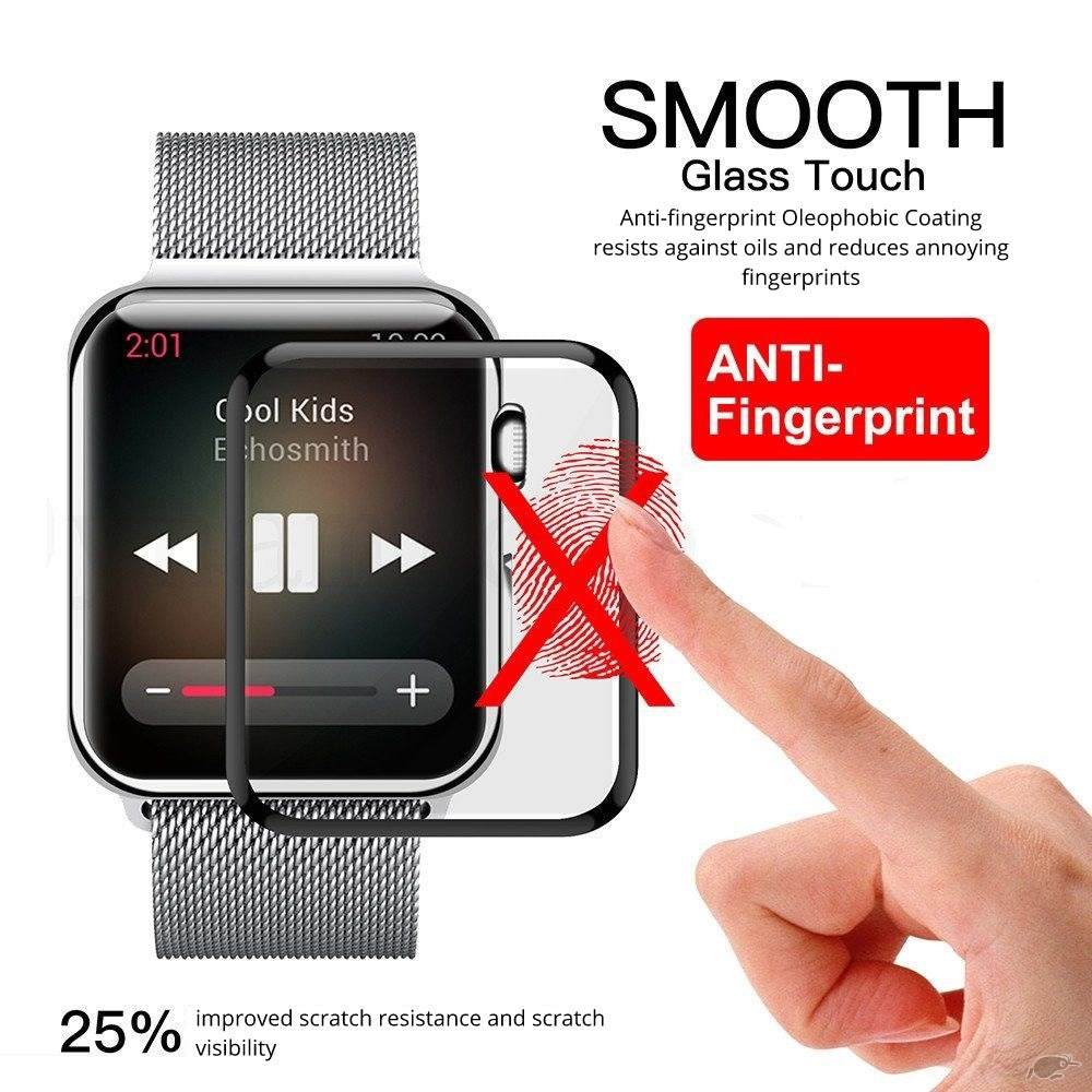 Apple Watch 45mm Screen Protector | 3D Hybrid Glass Full Coverage (For Series 7 and Series 8)