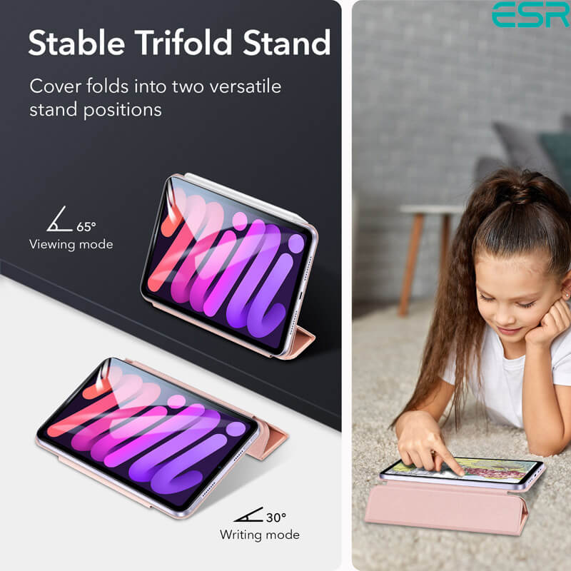 ESR iPad Mini 6 Case (2021) | Rebound Magnetic Case with Clasp - Rose Gold