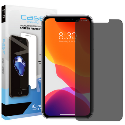 iPhone XR/iPhone 11 Glass Screen Protector Privacy Tint | Case Friendly