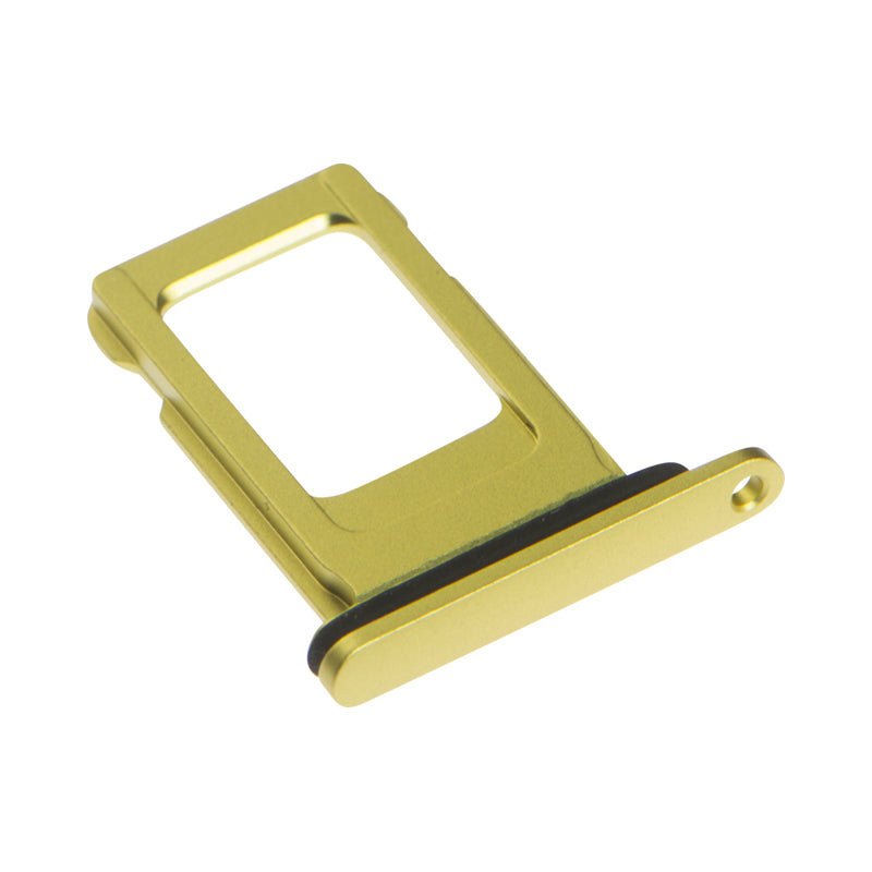 iPhone 11 Yellow Sim Tray in slant position