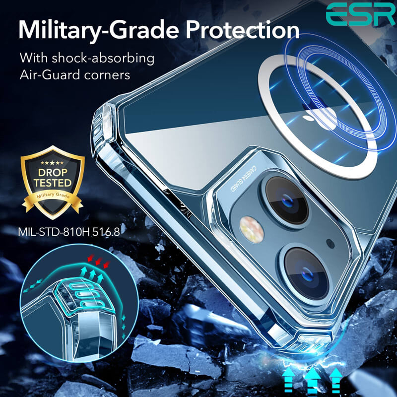 ESR iPhone 14/iPhone 13 Case | Air Armour with MagSafe HaloLock
