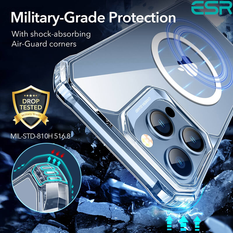 ESR iPhone 13 Pro Case | Air Armour with MagSafe HaloLock