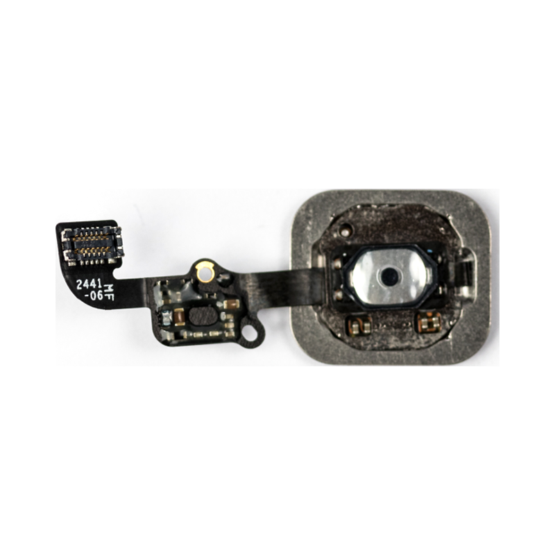 iPhone 6/6 Plus Black Home Button Complete with Rubber Gasket backside