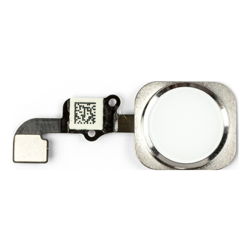 iPhone 6/6 Plus Silver Home Button Complete with Rubber Gasket