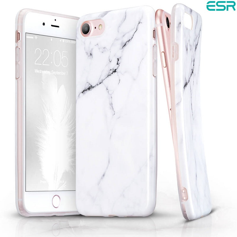 ESR iPhone SE 2nd & 3rd Gen (2020/2022)/iPhone 8/iPhone 7 Case | Marble White Sierra Case
