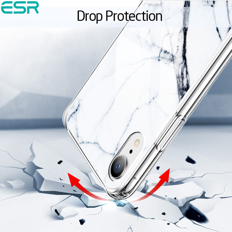 ESR iPhone XR Case | Mimic Glass Marble White