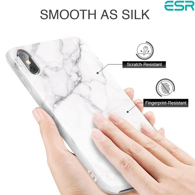 ESR iPhone XS Max Case | Marble White Sierra Case