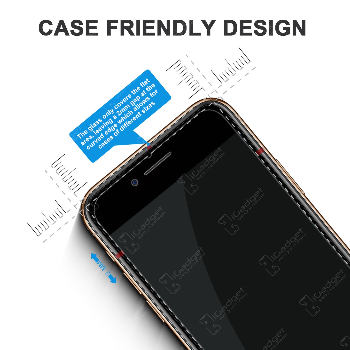 iPhone 6/6s Case Friendly Ultra Clear Glass Screen Protector